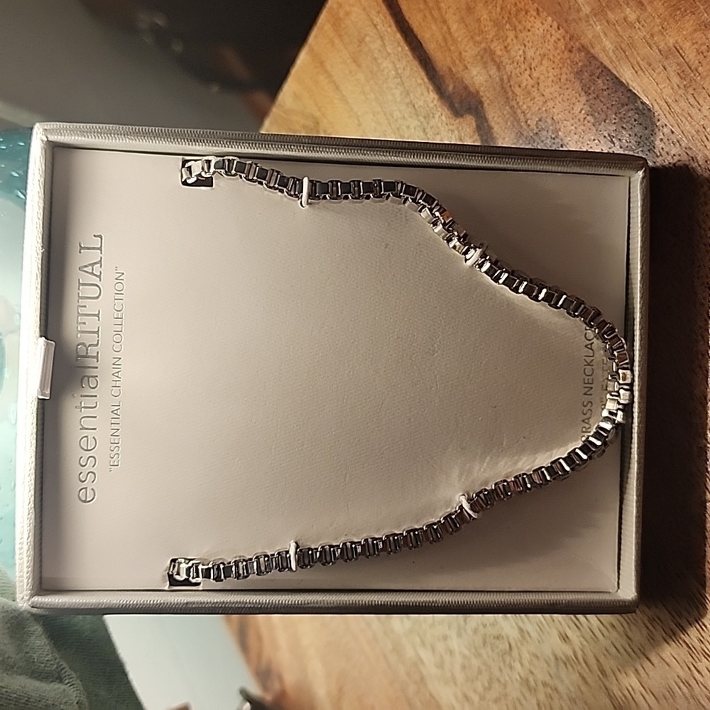 Essential Ritual essential chain collection brass necklace 22" nib